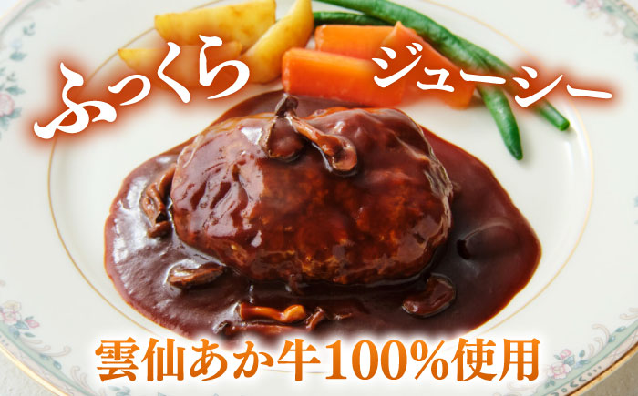 【希少】雲仙 あか牛 ハンバーグ 3個 (150g×3個) / 加熱済 国産 長崎和牛 牛 牛肉 加工品 冷凍 / 南島原市 / 株式会社高田牧場 [SGQ004]