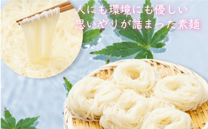 【国産 小麦 100%】 【ノンオイル製法】島原手延べそうめん しらゆり 50g×10束 500g  / そうめん 島原 手延べ 素麺 麺 乾麺 ギフト 田中製麺 / 南島原市 / 贅沢宝庫 [SDZ013]　