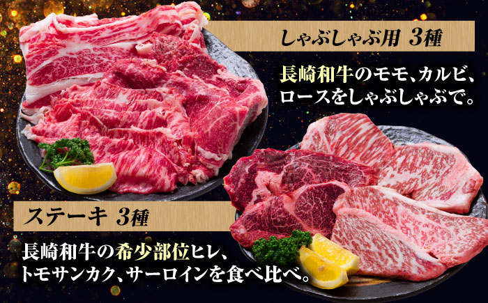 【12回定期便】希少部位 長崎和牛 定期便 プレミアムコース 計10kg お楽しみ 牛肉 バラエティ定期便 国産 / サーロイン もも カルビ ロース 焼き肉 すき焼き リブロースステーキ しゃぶしゃぶ 牛ミンチ ヒレ リブロース トモサンカク / 南島原市 / 水田精肉店 [SDZ044]