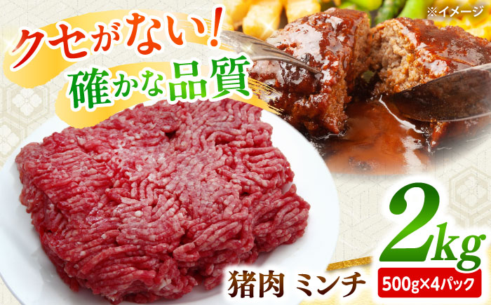 猪肉 ミンチ 2kg 雲仙いのしし / ひき肉 肉 イノシシ ジビエ いのしし ハンバーグ / 南島原市 / もりのめぐみ [SDB013]
