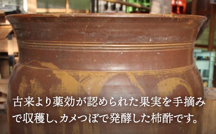 【業界誌（料理通信）お宝食材コンテスト ベスト20選出】天然 酵母 柿酢 200ml 1本 + 300ml 1本 / 6年熟成  南島原市 / 中邨 [SAG001]