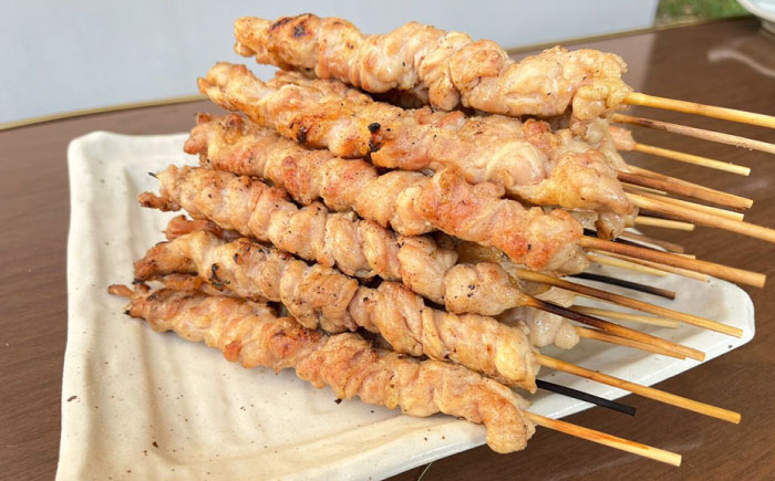 【6回定期便】九州産 焼き鳥セット 鶏せせり 30本 / やきとり ヤキトリ 焼鳥 串セット 国産 冷凍 小分け / 南島原市 / ふるさと企画 [SBA088]