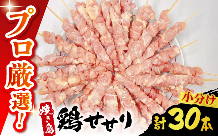 【旨味凝縮！満足セット】九州産 焼き鳥セット 鶏せせり 30本 / やきとり ヤキトリ 焼鳥 串セット 国産 冷凍 小分け / 南島原市 / ふるさと企画 [SBA078]