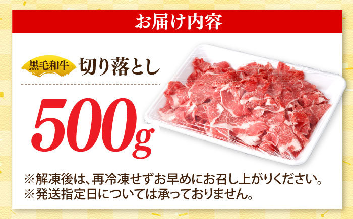 国産 黒毛和牛 熟成肉 切り落とし 500g / 小分け 国産牛 お肉 牛肉 切落し 冷凍 焼肉 すき焼き / 南島原市 / ふるさと企画 [SBA094]