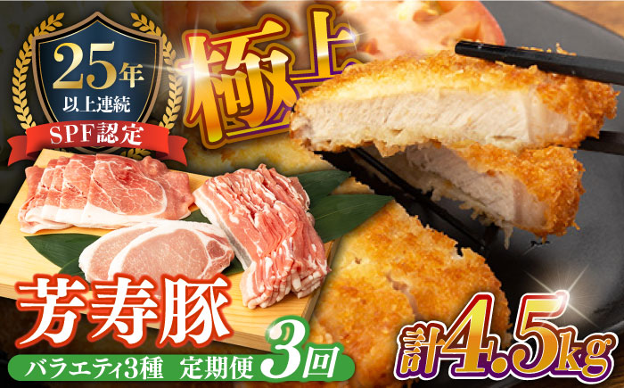 【3回 定期便】やっちゃおいしか芳寿豚バラエティセット 計1500g 南島原市 / 芳寿牧場 [SEI017]