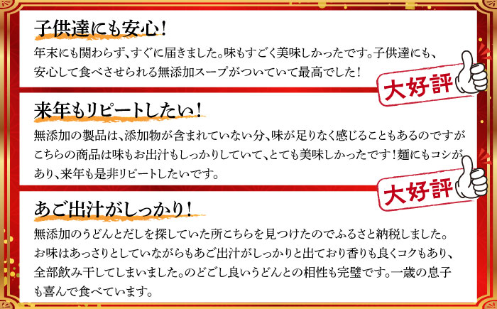 焼あご スープ と 島原育ちの 平うどん 24食 (2人前×12袋) / 手延べうどん うどん ウドン 饂飩 麺 めん 乾麺 / 南島原市 / こじま製麺 [SAZ026]
