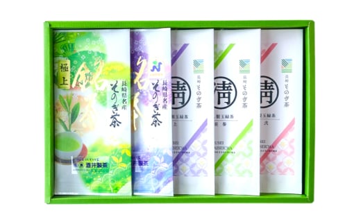 茶 緑茶 そのぎ茶 玉緑茶5種 (極上・特上・上・並参・並弐) 飲み比べ セット 各100g 総計500g [まるせい酒井製茶 長崎県 東彼杵町 hs42bag370010] 茶 ちゃ お茶 おちゃ 緑茶 りょくちゃ 日本茶 茶葉