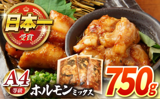 【農場直営/A4ランク】長崎和牛ホルモンミックス 750g（250g×3）ホルモン ほるもん 焼肉用 こだわり 味付け 日本一【焼肉音琴】 [BCT020]