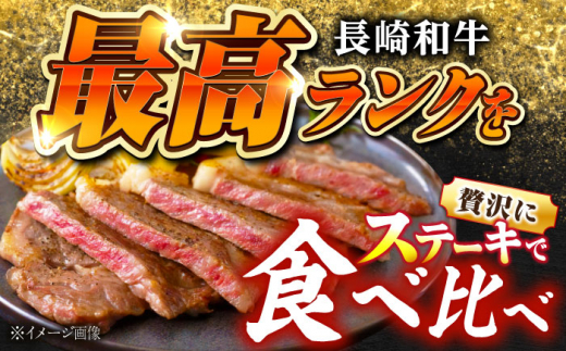 【3回定期便】ステーキ食べ比べ定期便（ヒレ・ランプ・サーロイン）/ ヒレステーキ ヒレ ひれ フィレ ステーキ すてーき 赤身 ヒレ肉 ヒレ肉ステーキ ランプ サーロイン さーろいん 人気 希少部位 牛肉 長崎和牛 定期便 /東彼杵町/株式会社黒牛 [BBU100] 2枚