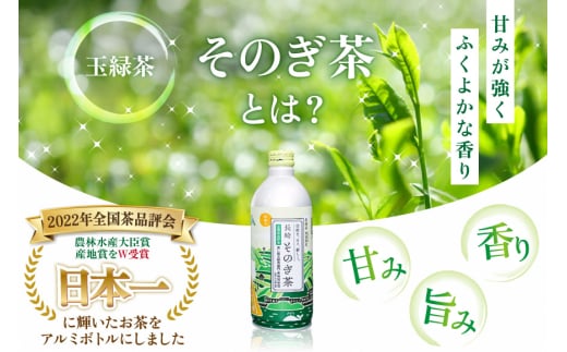 茶 お茶 緑茶 長崎 そのぎ茶 定期便 隔月 彼杵茶 玉緑茶 アルミボトル 490ml 24本 総計144本 6回 [彼杵の荘 長崎県 東彼杵町 hs42bag270019] 2か月に1回 ペットボトル 約 500ml 500