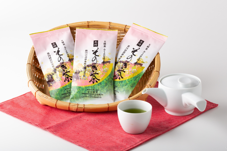 お茶　そのぎ茶 ［第74回全国茶品評会-最高賞受賞-］そのぎ茶 （極上） 3袋入り [安田製茶 長崎県 東彼杵町 hs42bag170000] 茶 ちゃ お茶 おちゃ 緑茶 りょくちゃ 日本茶 茶葉