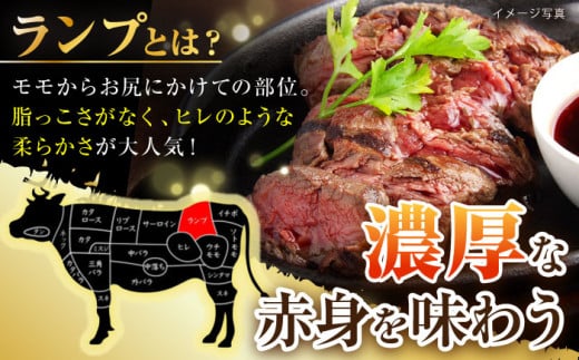 長崎和牛 ランプ ステーキ 450g (150g×3枚) ランプ肉 ランプステーキ らんぷ らんぷ肉 ランプ肉 3枚 希少部位 冷凍 東彼杵町/黒牛 [BBU080]