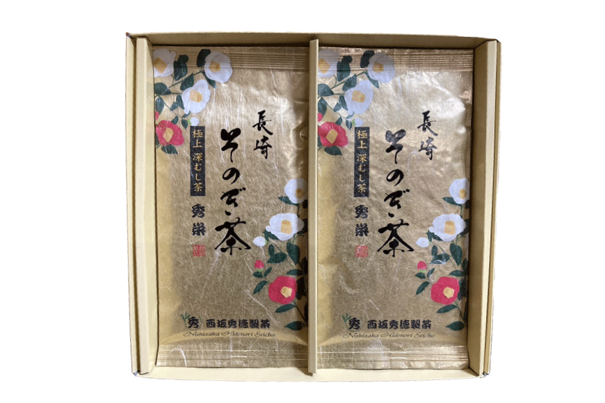 お茶 緑茶 秀栄 90g 2袋 [西坂秀徳製茶 長崎県 東彼杵町 hs42bag510015] 国産 長崎県産 東彼杵 茶葉 ティーパック ミル芽 若芽