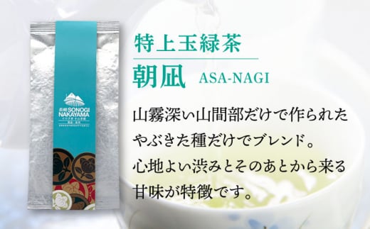 【TVで紹介！】そのぎ茶 2種セット《特上「夕凪」2袋・特撰「朝凪」3袋》各90g 飲み比べ 詰め合わせ 茶 ちゃ お茶 おちゃ 緑茶 りょくちゃ 日本茶 茶葉 東彼杵町/中山茶園 [BAS005] 