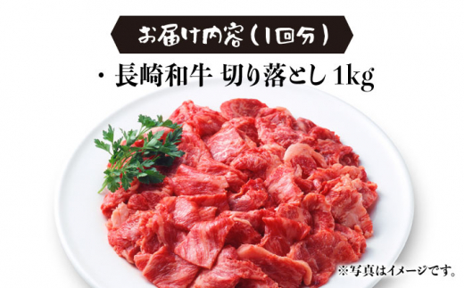 【6回定期便】最高級和牛切り落とし (500g×2) 計6kg 和牛 牛肉 赤身 すき焼き しゃぶしゃぶ 霜降り 切り落とし 切落し 小分け 東彼杵町/有限会社大川ストアー [BAJ049]