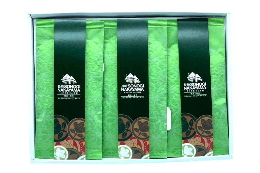 緑茶 長崎 そのぎ茶 極上 風凪 90g 3袋 [中山茶園 長崎県 東彼杵町 hs42bag610001] 茶 お茶