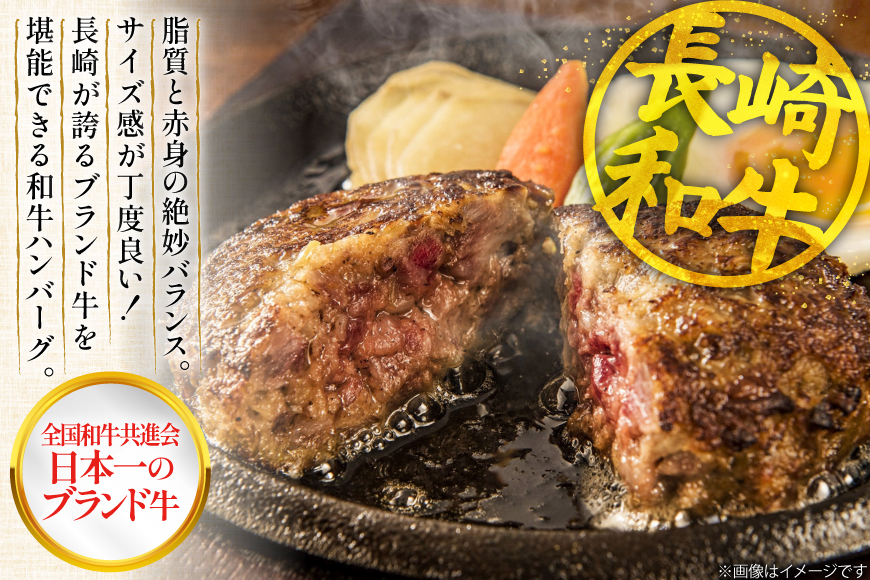 ハンバーグ 冷凍 長崎和牛 手作り ハンバーグ 80g 10個 計800g [大川ストアー 長崎県 東彼杵町 hs42bag580001] はんばーぐ ハンバーグ 湯銭