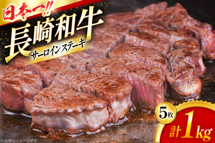サーロイン サーロインステーキ 長崎和牛 サーロインステーキ 200g 5枚 計1kg [大川ストアー 長崎県 東彼杵町 hs42bag580092] 和牛 ステーキ サーロイン