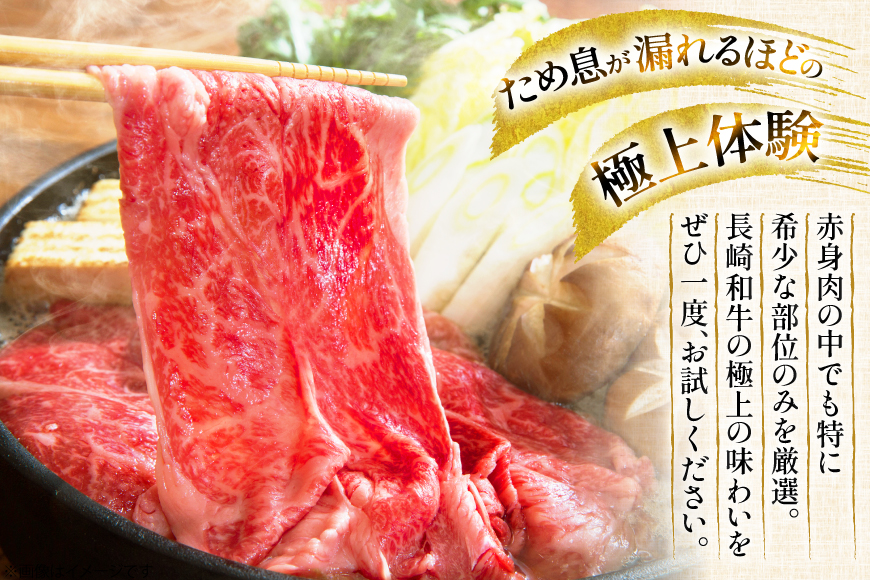 和牛 赤身 薄切り 長崎和牛 モモorウデ薄切り 600g [大川ストアー 長崎県 東彼杵町 hs42bag580061] すき焼き 肉 赤身切り落とし