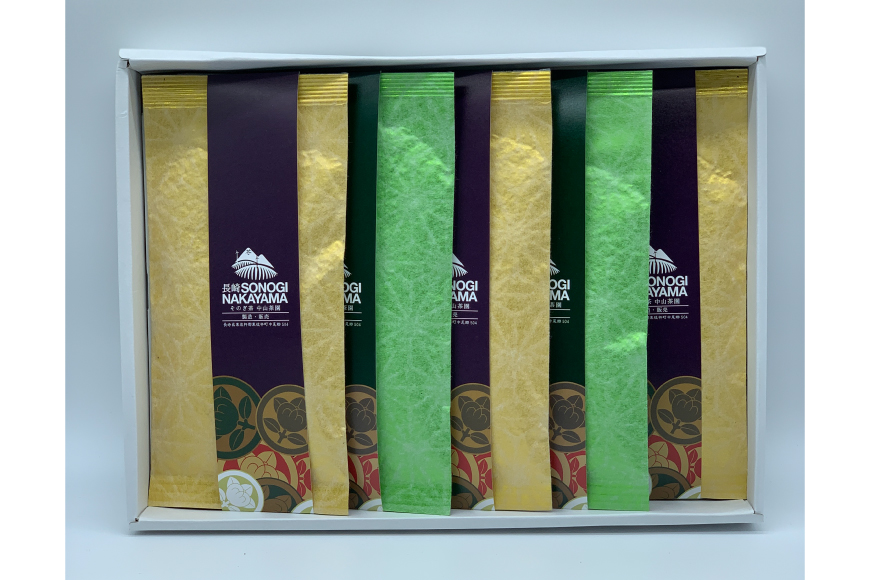 緑茶 長崎 そのぎ茶 2種セット 特上 夕凪 3袋・極上 風凪 2袋 各90g 飲み比べ 詰め合わせ [中山茶園 長崎県 東彼杵町 hs42bag610002] 茶 お茶