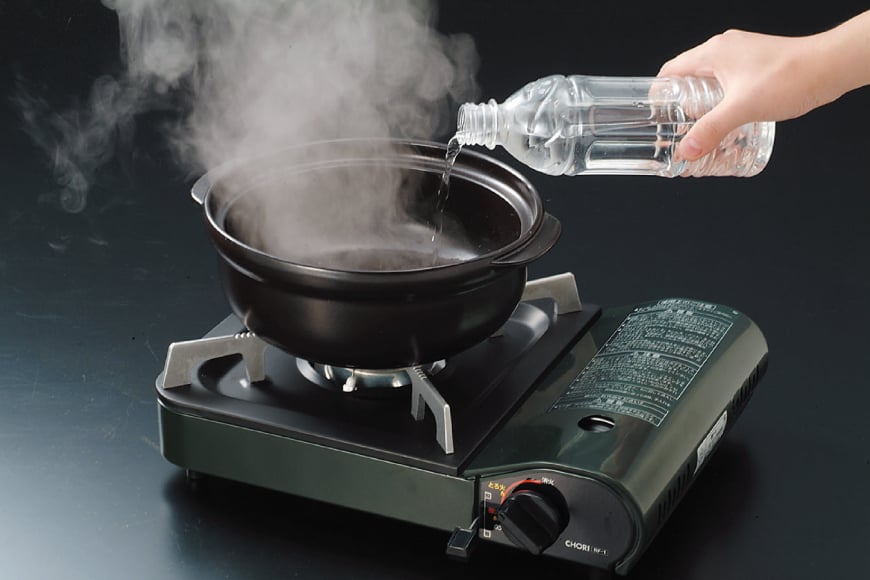 直火対応 トーセラム鍋21cm スチームプレート付き [トーセラム 長崎県 東彼杵町 hs42bag480032] 耐熱陶器 鍋21cm キャンプ アウトドア キッチン用品 日本製