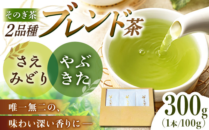 そのぎ茶（さえみどり＆やぶきたブレンド茶）100g×3本 茶 茶葉 お茶 緑茶 そのぎ茶 東彼杵町/勝野製茶 [BCJ002]