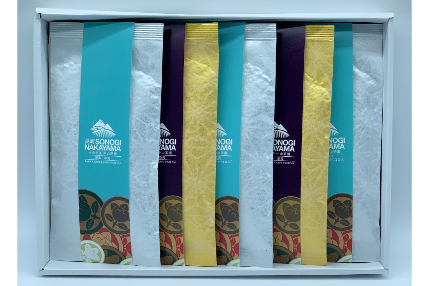 緑茶 長崎 そのぎ茶 2種セット 特上 夕凪 2袋・特撰 朝凪 3袋 各90g 飲み比べ 詰め合わせ [中山茶園 長崎県 東彼杵町 hs42bag610004] 茶 お茶