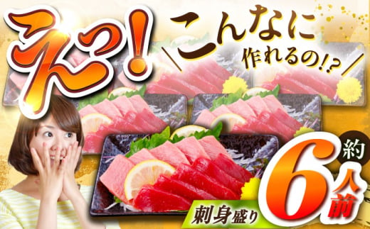 長崎県産 本マグロ「赤身・中トロ」盛り合わせ (約550g) まぐろ 鮪 中トロ マグロ刺身 刺身 柵 刺し身 セット 冷凍 東彼杵町/大村湾漁業協同組合 [BAK005]