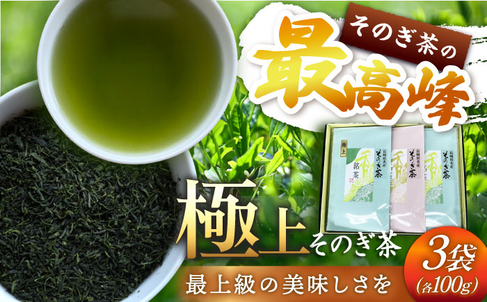 そのぎ茶（極上）100g×3袋 茶 茶葉 お茶 おちゃ 緑茶 りょくちゃ 日本茶 東彼杵町/岡田商会 [BCS006]