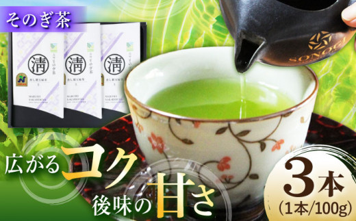 【長崎県優良特産品推奨品】そのぎ茶 (上) 100g×3袋入り 茶 ちゃ お茶 おちゃ 緑茶 りょくちゃ 日本茶 茶葉 東彼杵町/酒井製茶 [BBV002] 