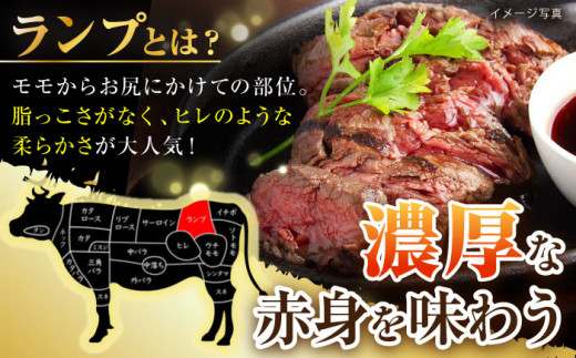 長崎和牛 ランプ ステーキ 300g (150g×2枚)  ランプ肉 ランプステーキ らんぷ らんぷ肉 赤身ステーキ 希少部位 冷凍 東彼杵町/黒牛 [BBU079]