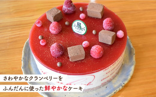 【12月の配送無し】【3回定期便】クランベリーチーズケーキ 直径15cm【Sweets夢工房 ル・リアン】 [OAD007] / チーズケーキ フルーツケーキ ベリーケーキ ホールケーキ 焼き菓子 ケーキ 菓子 スイーツ クランベリー 爽やか あっさり ちーず ケーキ