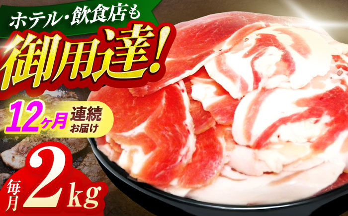 【12回定期便】ジビエ 天然イノシシ肉 切り落とし2kg（ぼたん鍋・煮込料理・野菜炒め用等）【照本食肉加工所】 [OAJ024] / 肉 猪 猪肉 イノシシ イノシシ肉 いのしし しし肉 しし鍋 ボタン鍋 ジビエ