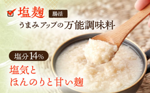 【2回定期便】さきちの厳選腸活3点セット（生きた酵素の生あまざけ 100g×15本・手作り糀の田舎みそ(麦みそ)・食材のうまみ倍増 塩糀）【株式会社 咲吉】[OBF025] / 味噌 みそ ミソ 甘酒 塩糀 糀 調味料 塩糀 こうじ 生甘酒 酵素甘酒 酵素調味料 健康味噌 しおこうじ なまあまざけ 酵素 米 米糀 糀 川棚甘酒 長崎産あまざけ