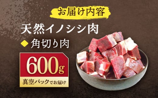 ジビエ 天然イノシシ肉 角切り肉 600g（カレー・シチュー）【照本食肉加工所】[OAJ013] / 猪 猪肉 いのしし肉 イノシシ イノシシ肉 ジビエ いのしし 長崎県猪 川棚町産猪 ぼたん鍋用いのしし 九州産イノシシ じびえ ジビエ ジビエ肉