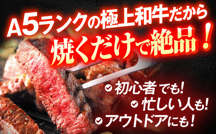 【6回定期便】長崎和牛A5ランクリブロース芯ステーキ 120ｇ×2枚 【肉のあいかわ】 [OCH026]