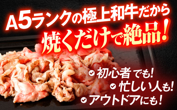 【6回定期便】長崎和牛A5ランク牛ロース小間切れ（400ｇ入）【肉のあいかわ】 [OCH024]