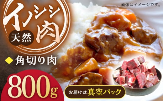 ジビエ 天然イノシシ肉 角切り肉 800g（カレー・シチュー）【照本食肉加工所】[OAJ014] / 猪 猪肉 いのしし肉 イノシシ イノシシ肉 ジビエ いのしし 長崎県猪 川棚町産猪 ぼたん鍋用いのしし 九州産イノシシ じびえ ジビエ ジビエ肉