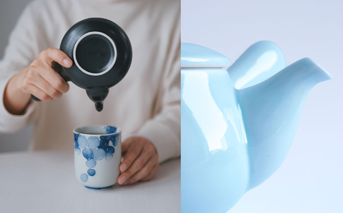 急須 おちゃふく（月白色）1個【山下陶苑】 [OAP059-2]