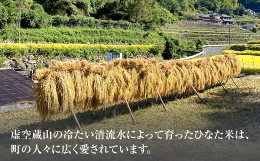 虚空蔵の清流水で育った棚田米『ひなた米』 4kg(2kg×2袋) 真空パック 【木場地区棚田保全協議会】 [OCC010]