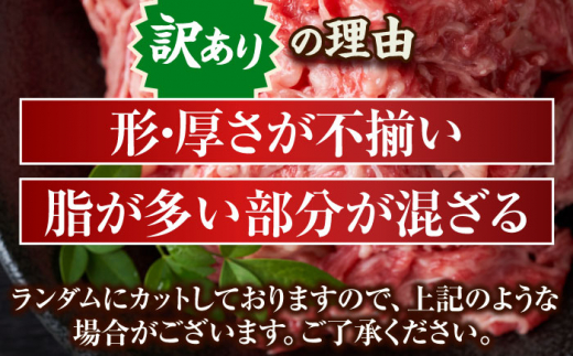 【全6回定期便】【訳あり】【A4〜A5】長崎和牛焼肉切り落とし(肩ロース・バラ）　1kg（500g×2p）【株式会社 MEAT PLUS】 [QBS043]