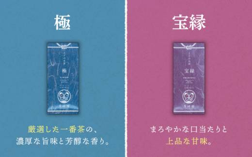 【全3回定期便】「飲み比べ」さざの 有機栽培茶 詰め合わせ （100g×5本/回）【宝緑園】 [QAH016]