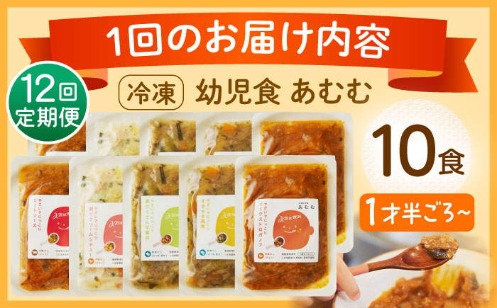 【全12回定期便】冷凍幼児食あむむ10食セット [QBX008]