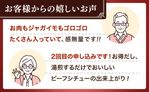 【全3回定期便】【具材がごろごろ】グルメロワイヤル ビーフシチュー (200g×10食)【フルノストアー】 [QAF013]