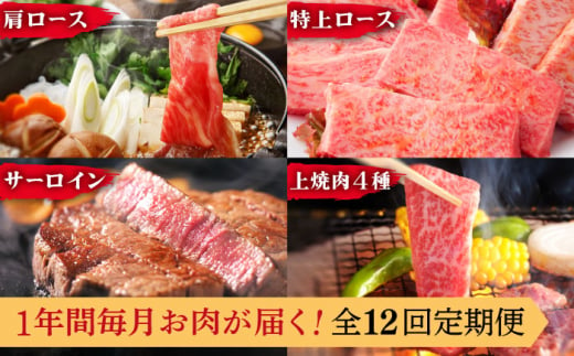 【全12回定期便】異なる調理法でお肉楽しむ 長崎和牛 食べ比べ セット 総計約8.4kg【株式会社 OGAWA】 [QBI008] 牛肉 赤身 サーロインステーキ カルビ 41万円 410000円