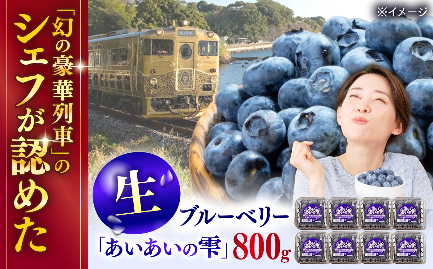 佐々町産ブルーベリー生果「あいあいの雫」800ｇ [QAT022]