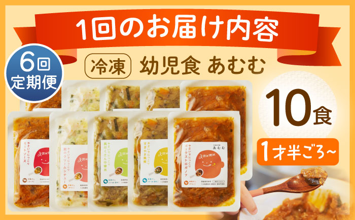 【全6回定期便】冷凍幼児食あむむ10食セット [QBX007]