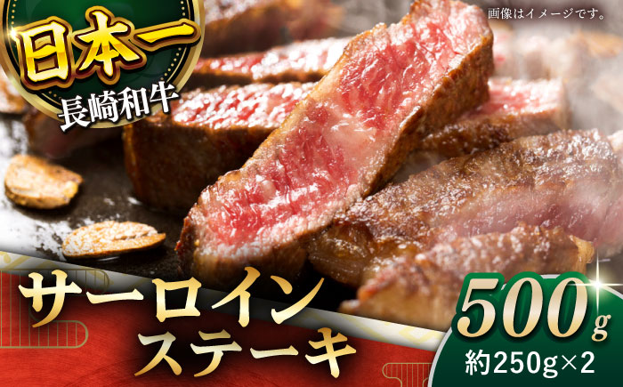 [極厚!]長崎和牛 サーロイン ステーキ 計500g (約250g×2枚)[黒牛] [QBD011] 和牛 ステーキ サーロイン 焼肉 サーロイン ステーキ さーろいん 牛肉 和牛 国産牛