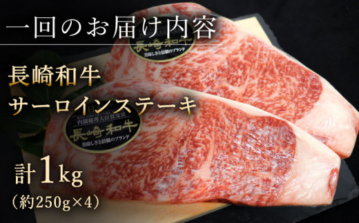 【全3回定期便】「極厚！」長崎和牛 サーロイン ステーキ 計3.0kg （約1.0kg/回）【黒牛】 [QBD044]  肉 焼肉 国産 和牛 バーベキュー 228000円 22万8千円    