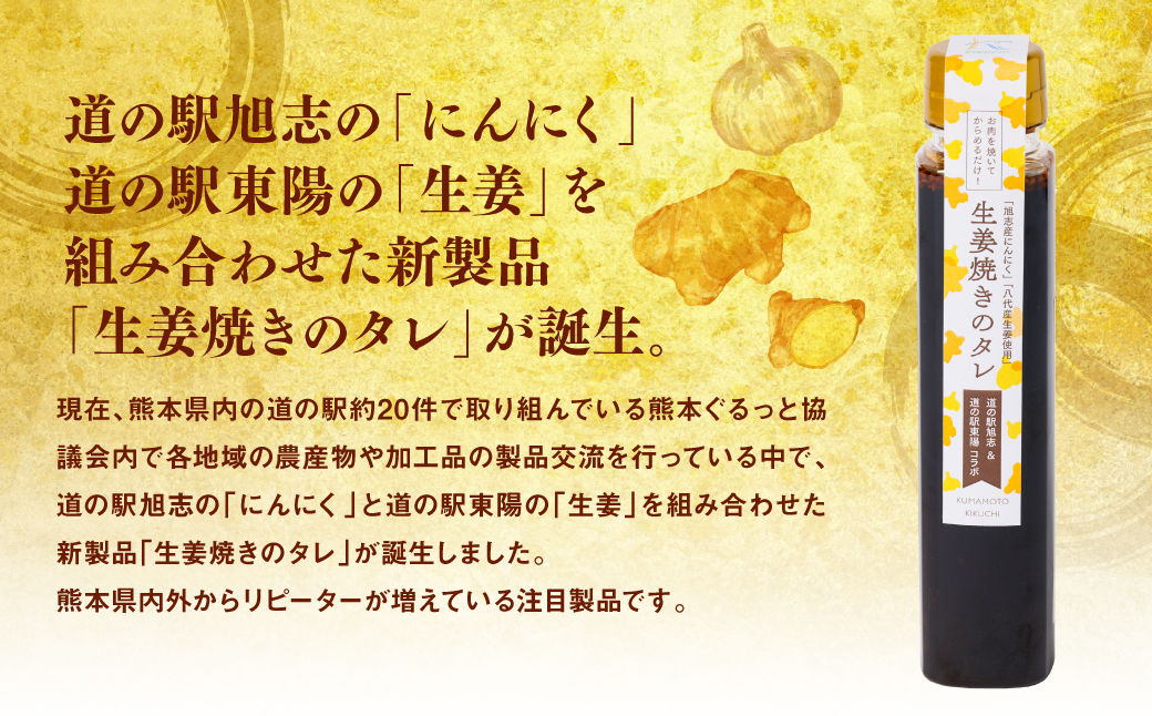生姜焼きのたれ 2本セット しょうが 生姜 ショウガ ジンジャー 豚肉 おかず 料理 夕飯 夕食 晩ごはん 味付 調味料 たれ タレ お弁当 生姜焼き しょうが焼き 炒め物 焼肉のタレ 熊本 八代